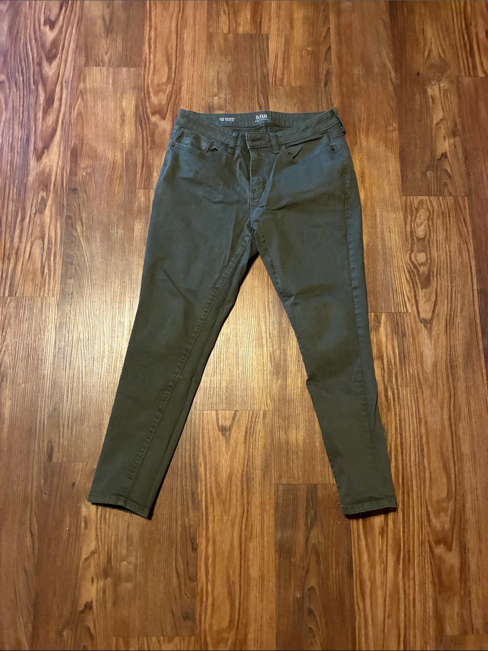 a.n.a Olive Green Skinny Jeans
